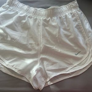 White nike Dri-Fit shorts